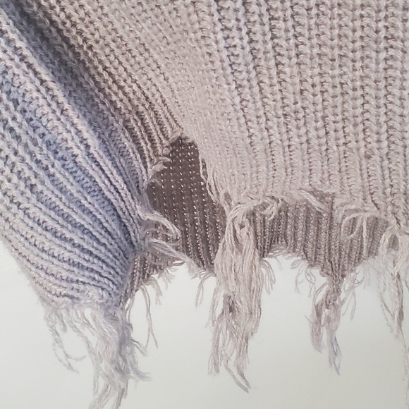 JOLIE&JOY size L - cropped distressed cardigan/sweater -button down - Picture 7 of 10